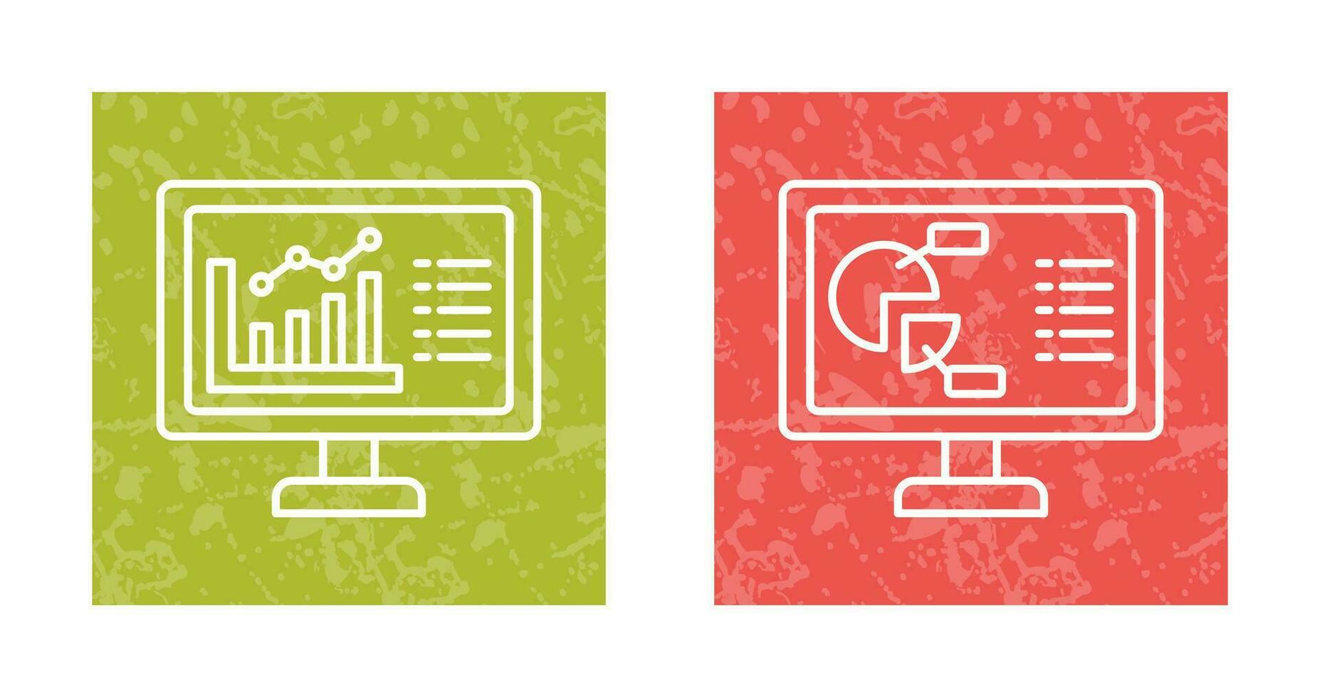 Graph and Pie Chart Icon vector