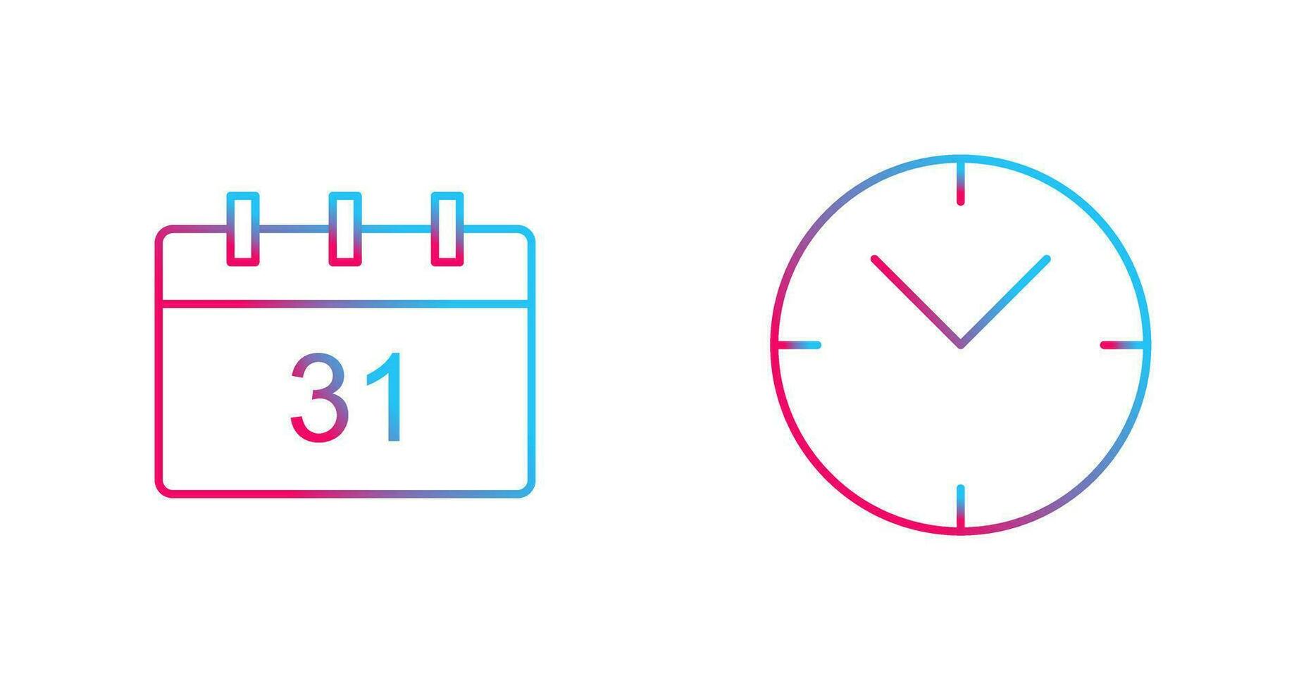 calendar and clock Icon vector