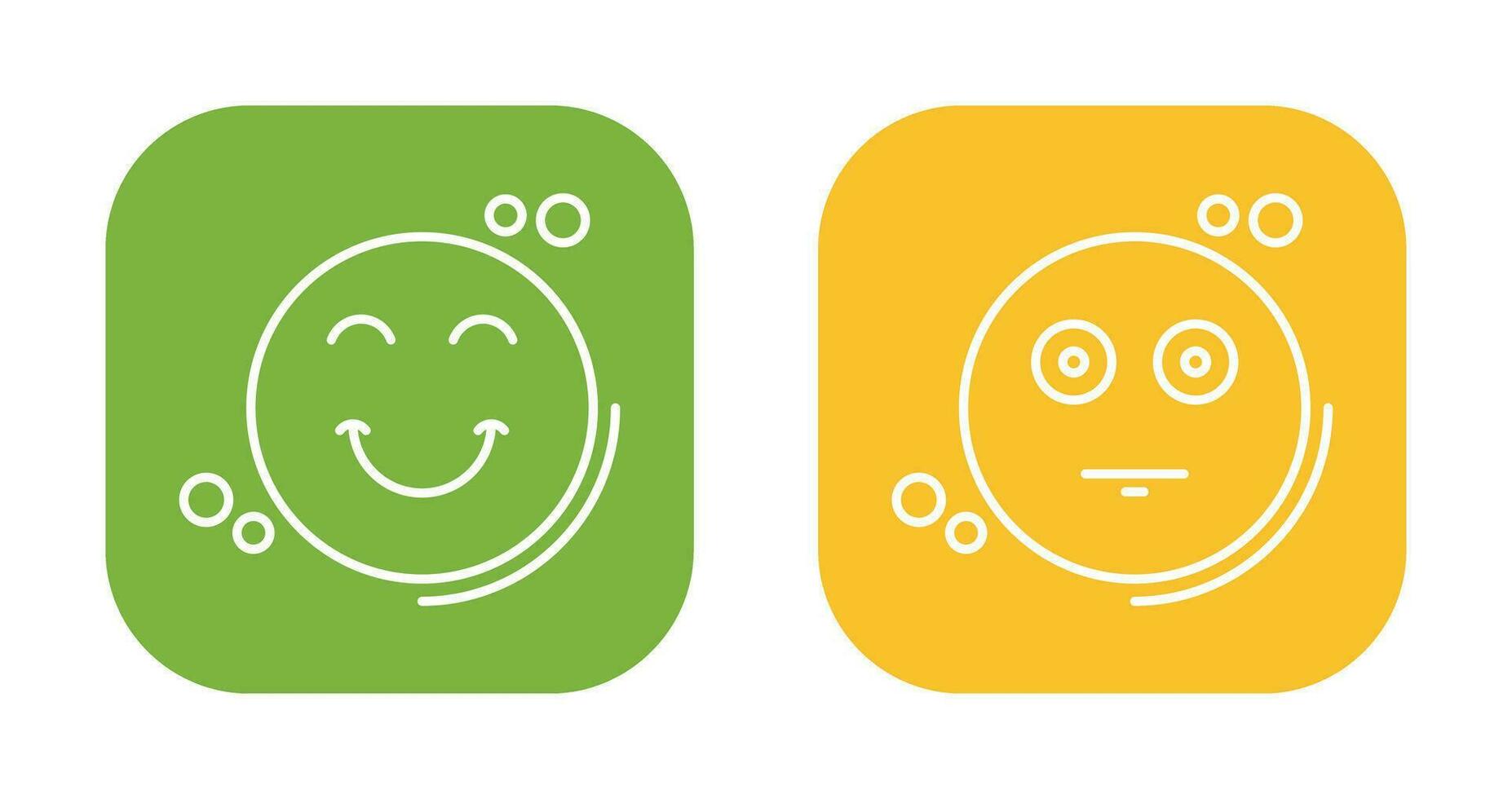 Smile and Neutral Icon vector