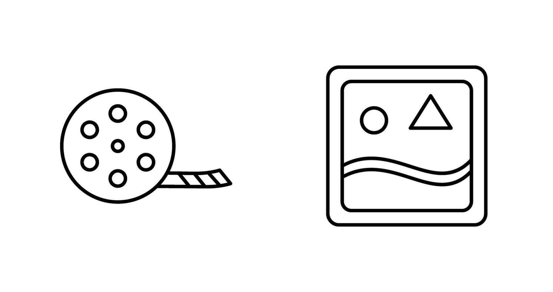 film reel and images Icon vector