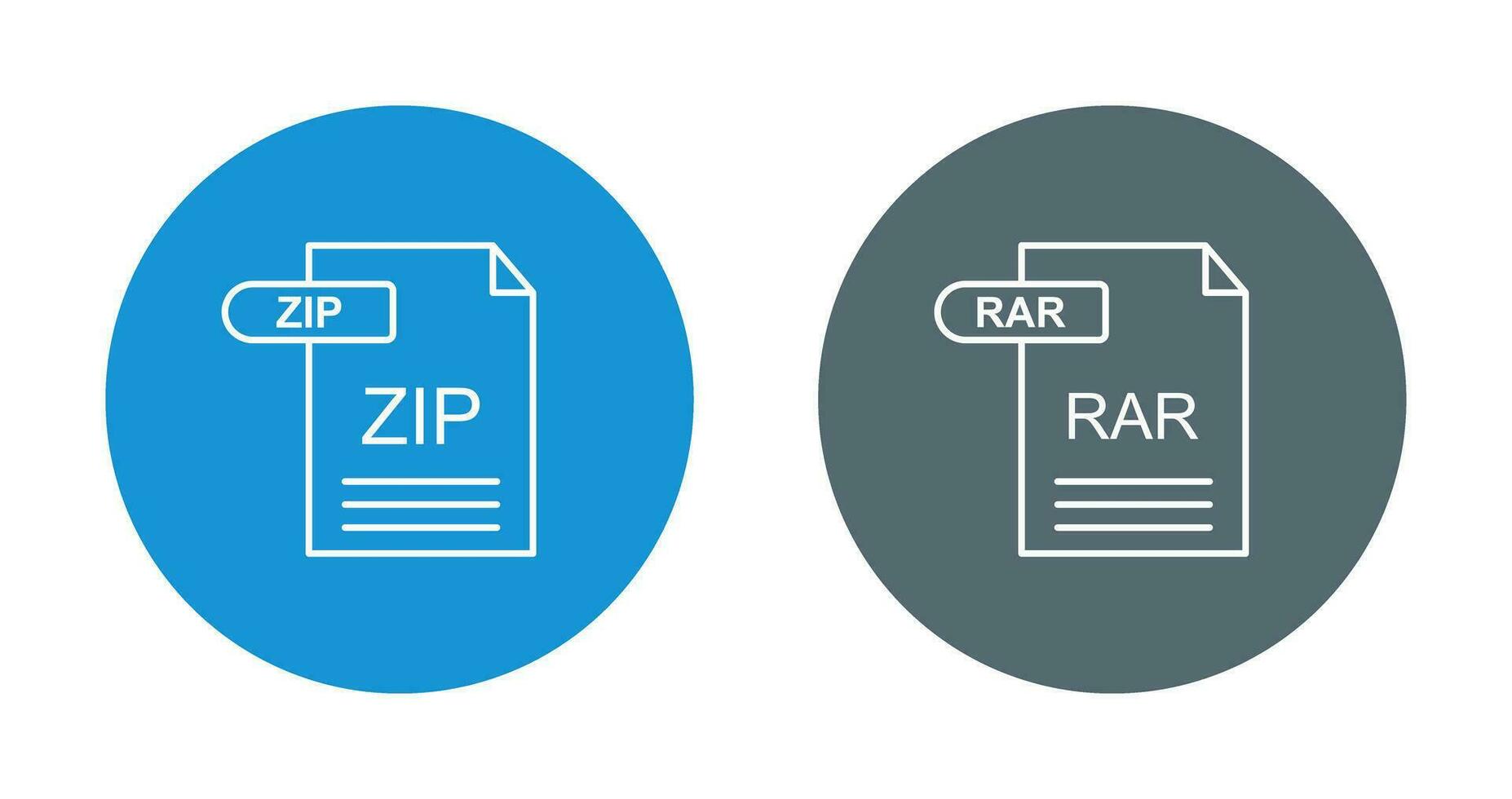 ZIP and RAR Icon vector