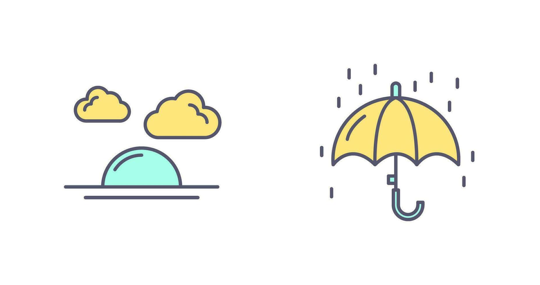 Sunshine and Raining Icon vector