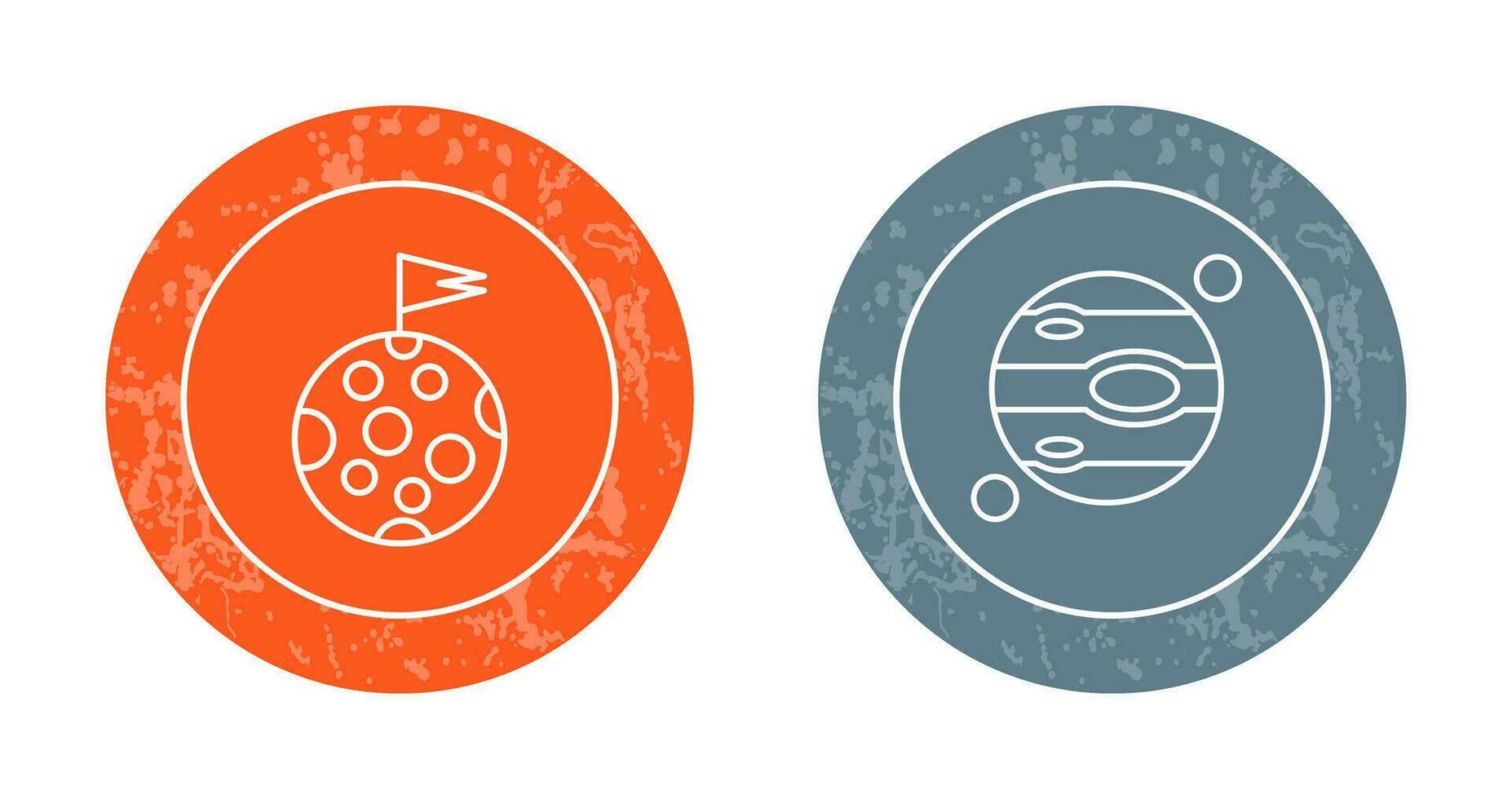 flag and jupiter Icon vector