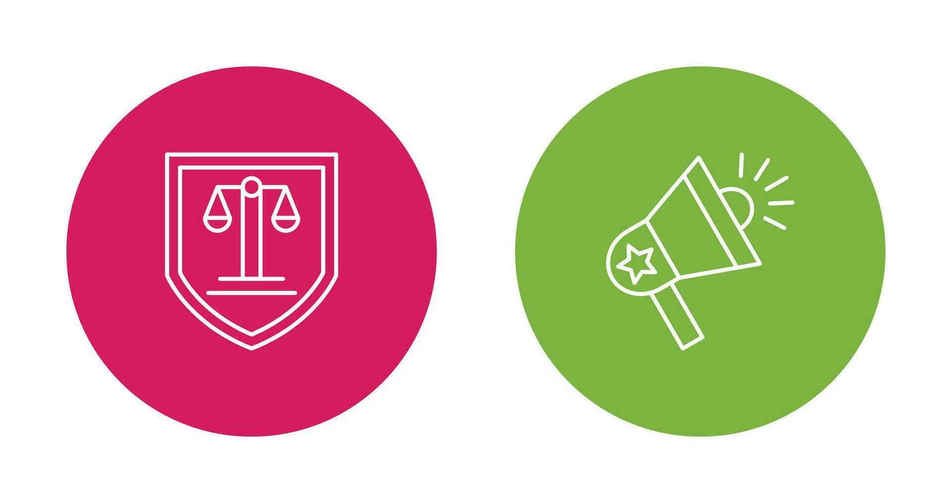 Shield and Loudspeaker Icon vector