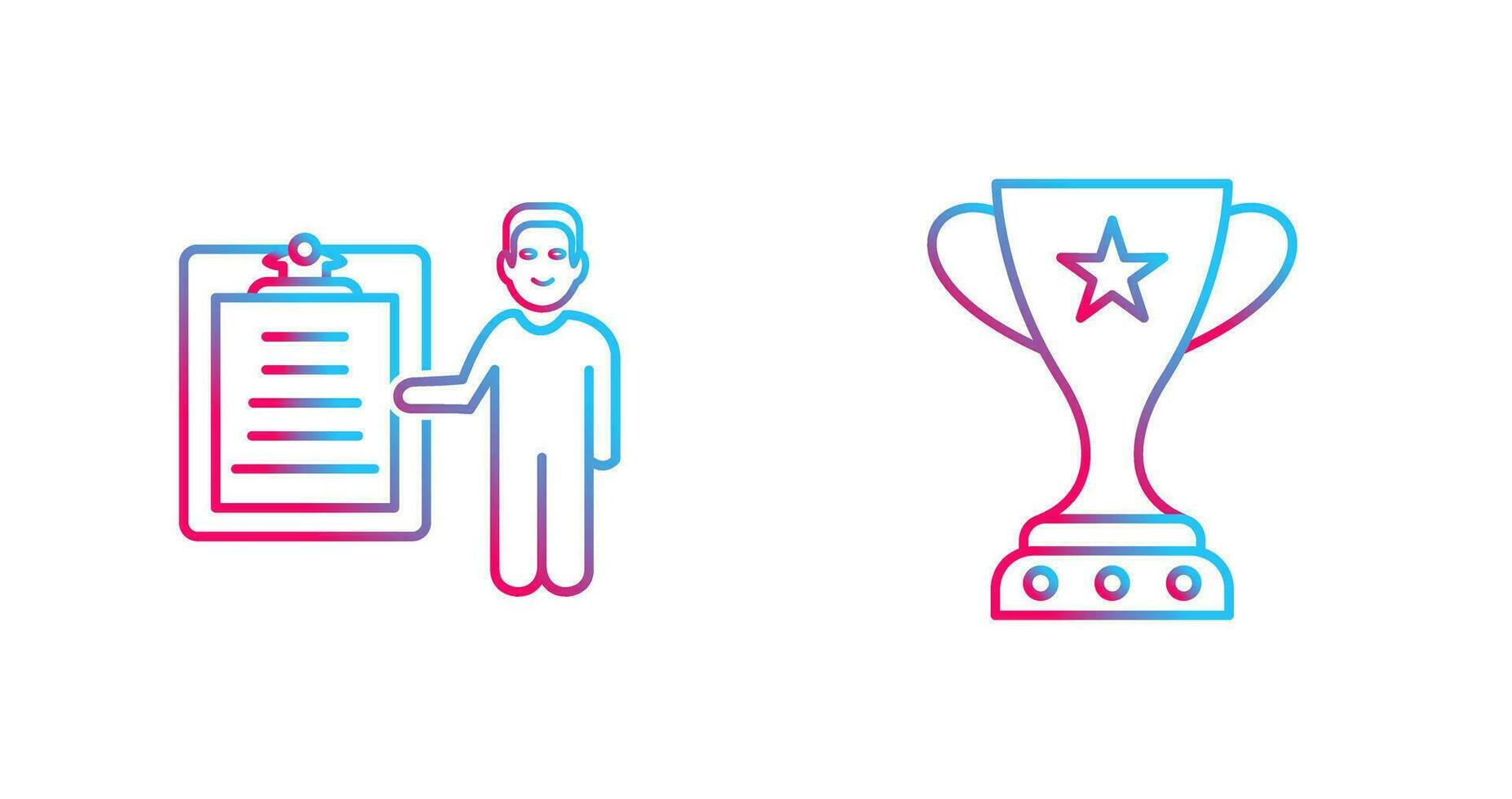 Winner and Male Presenter Icon vector