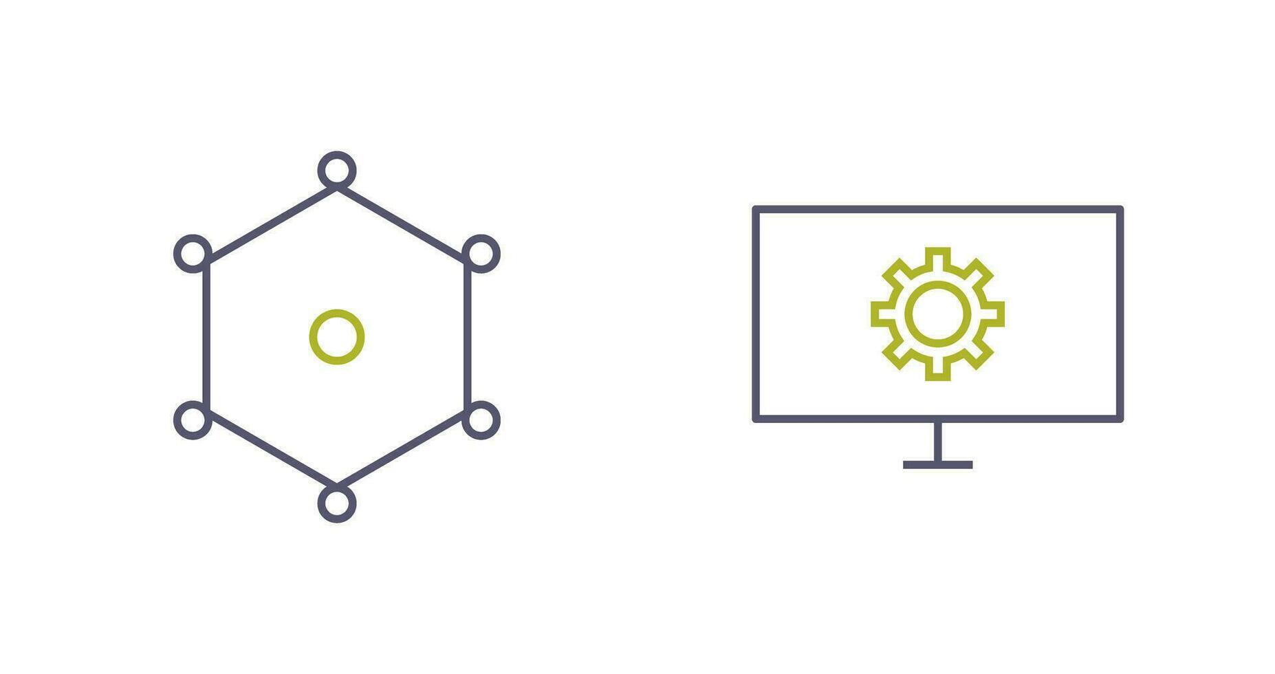 nodes and network setting  Icon vector