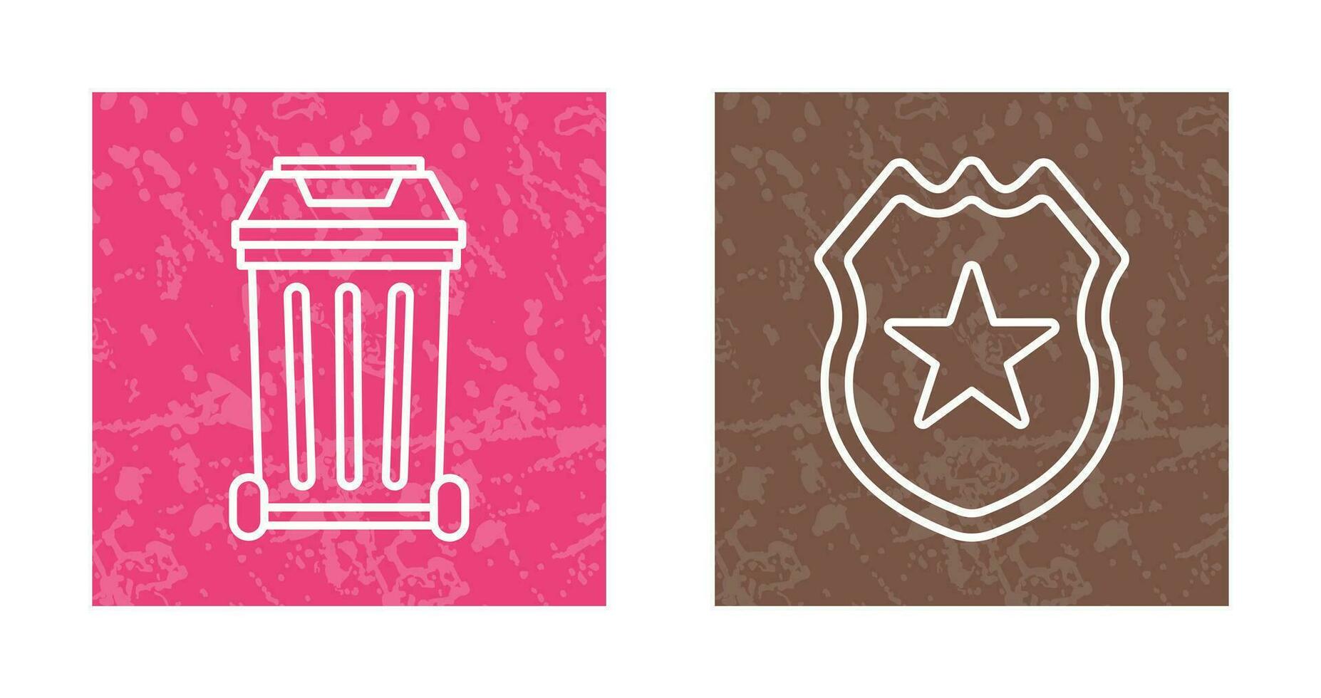 Gargage and Shield Icon vector