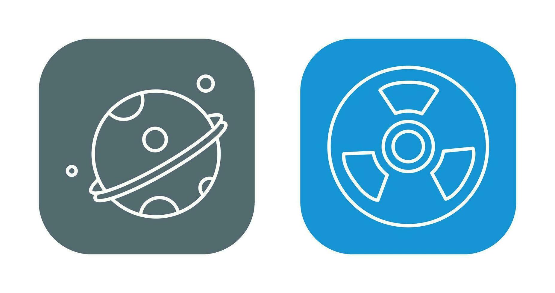 Planet and Nuclear Icon vector