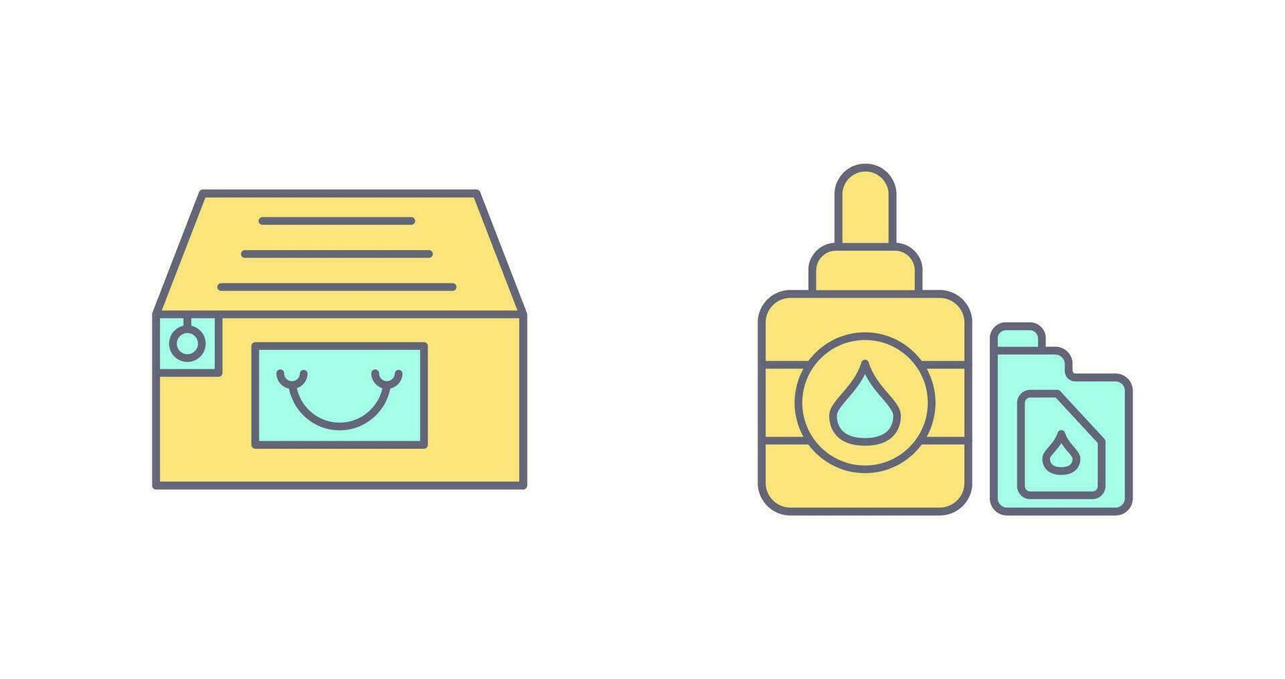 File Cabinet and Ink Cartridge Icon vector