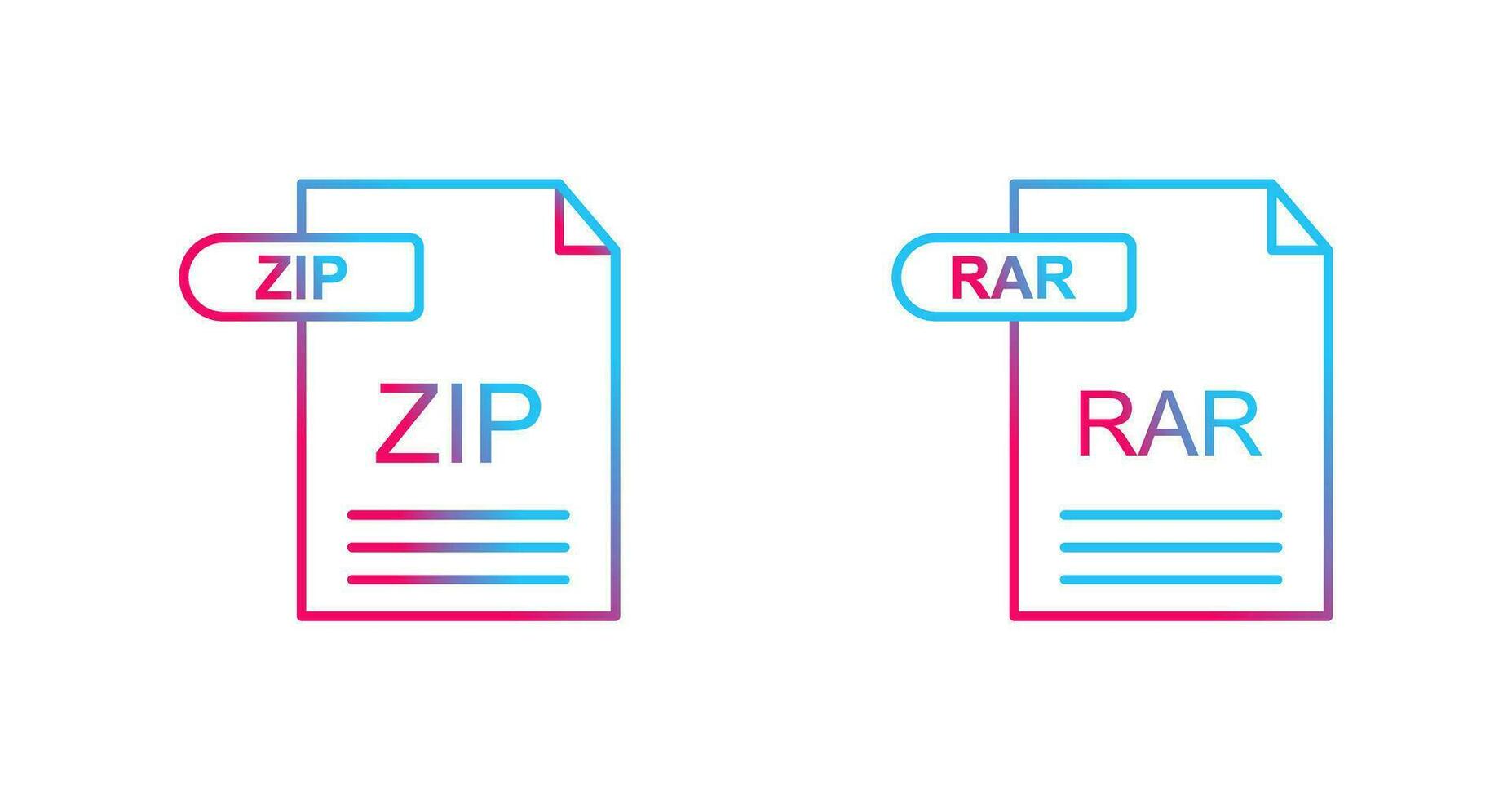 ZIP and RAR Icon vector