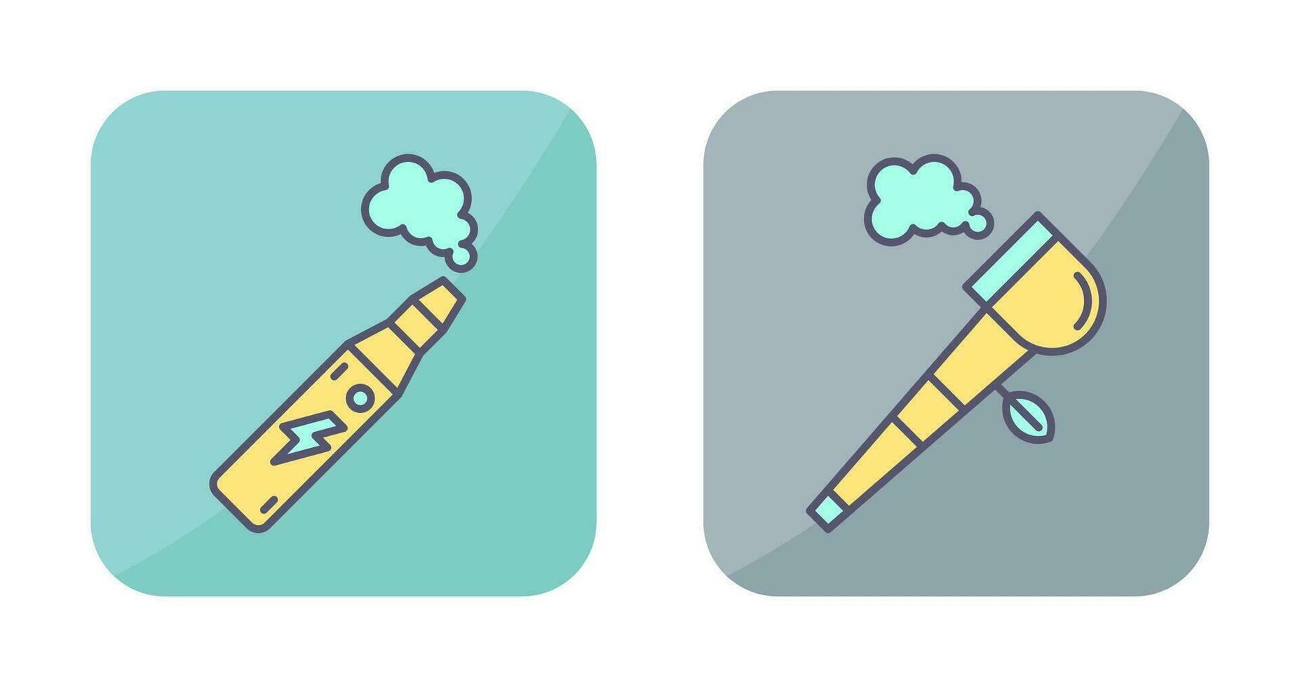 Electronic Cigarette and Pipe Of Peace Icon vector