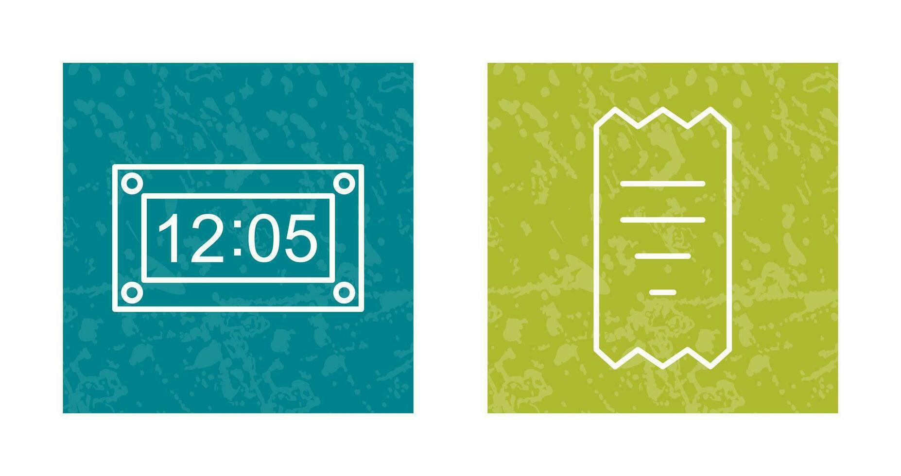 timer and receipt Icon vector