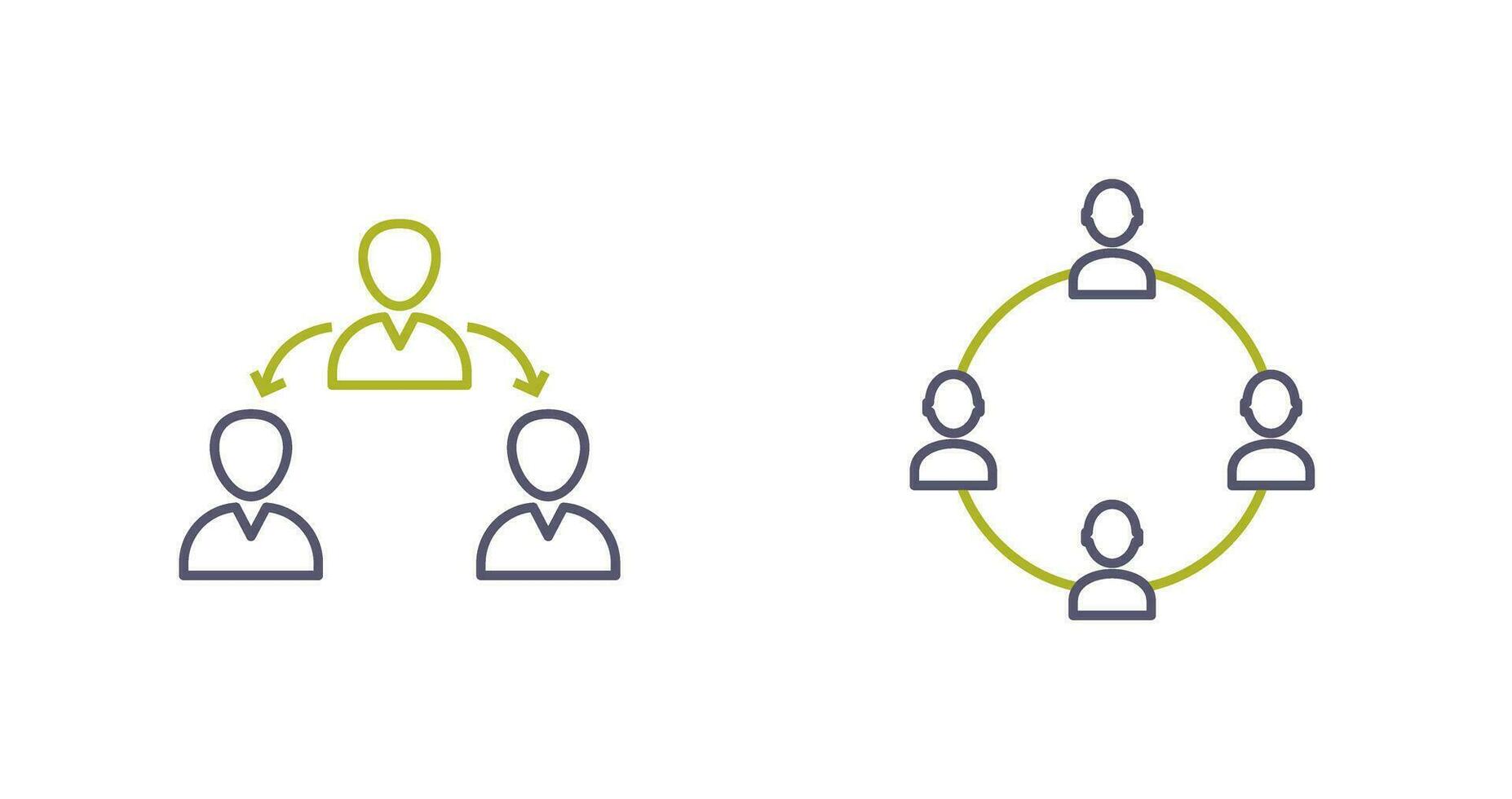 connected user and network group  Icon vector
