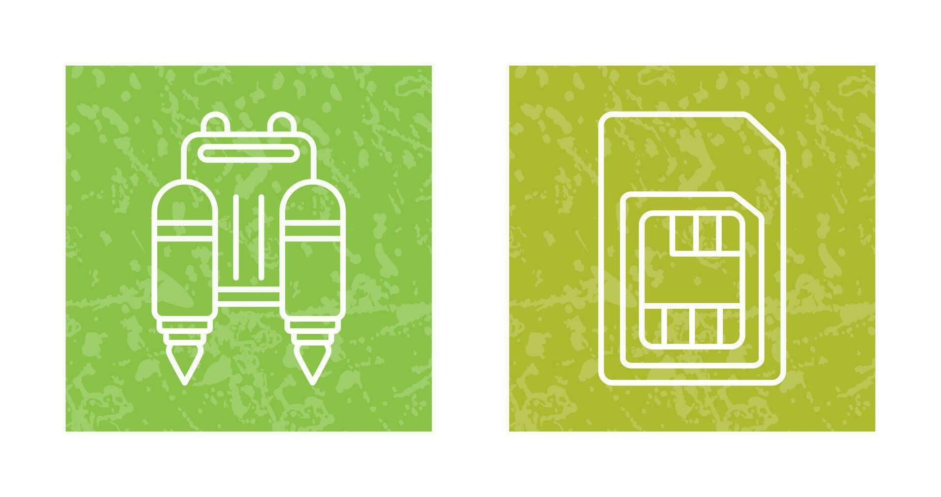 Jetpack and Sim Card Icon vector