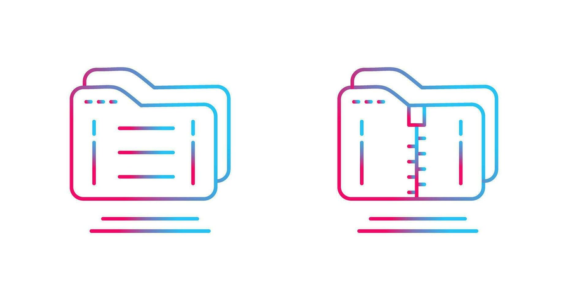 Folder and Compressed Icon vector