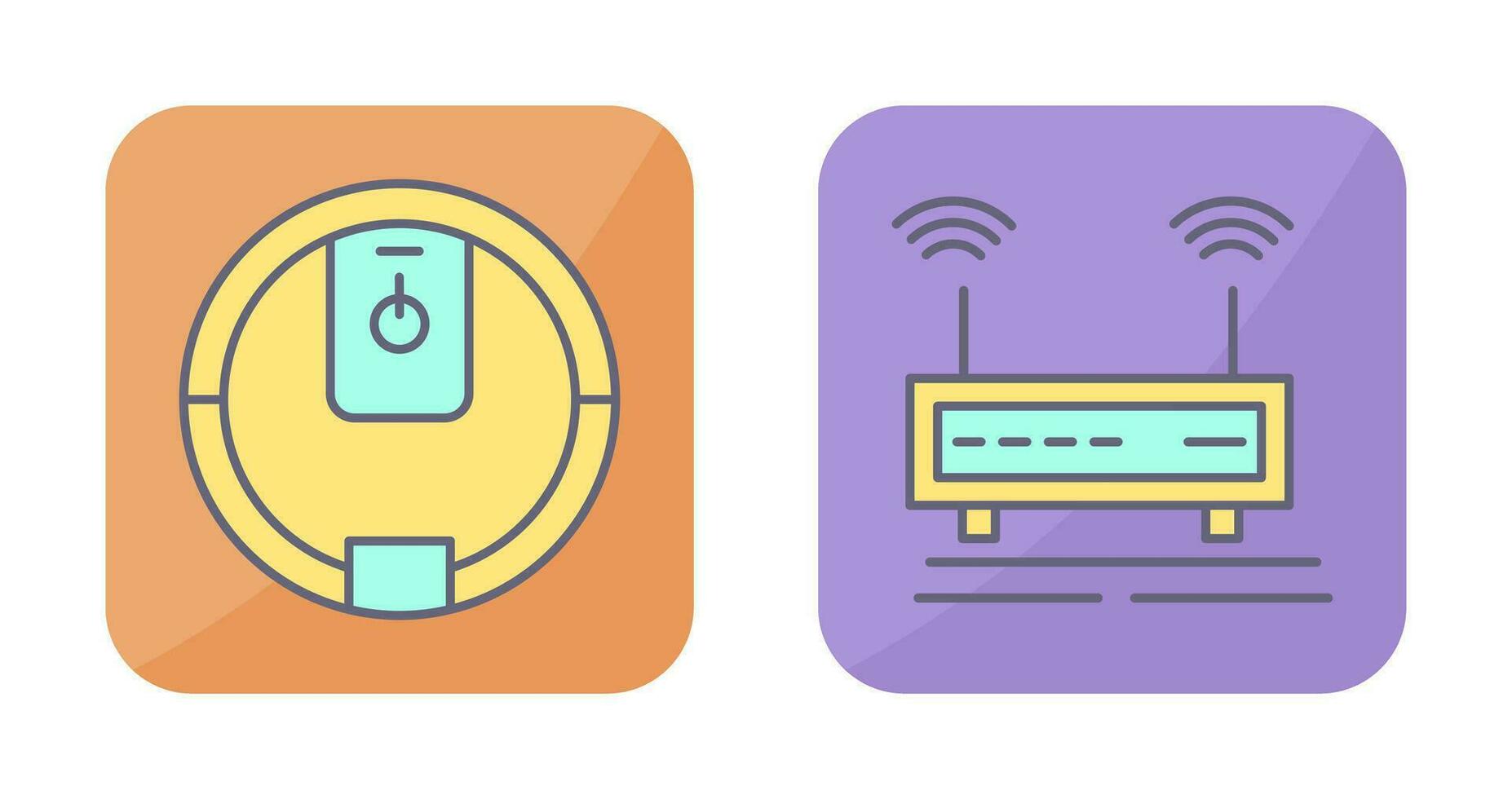 Power Button and Wifi Signals Icon vector