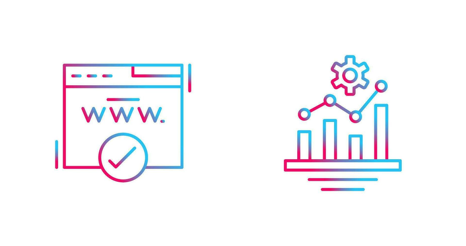 Domain and Bar Icon vector