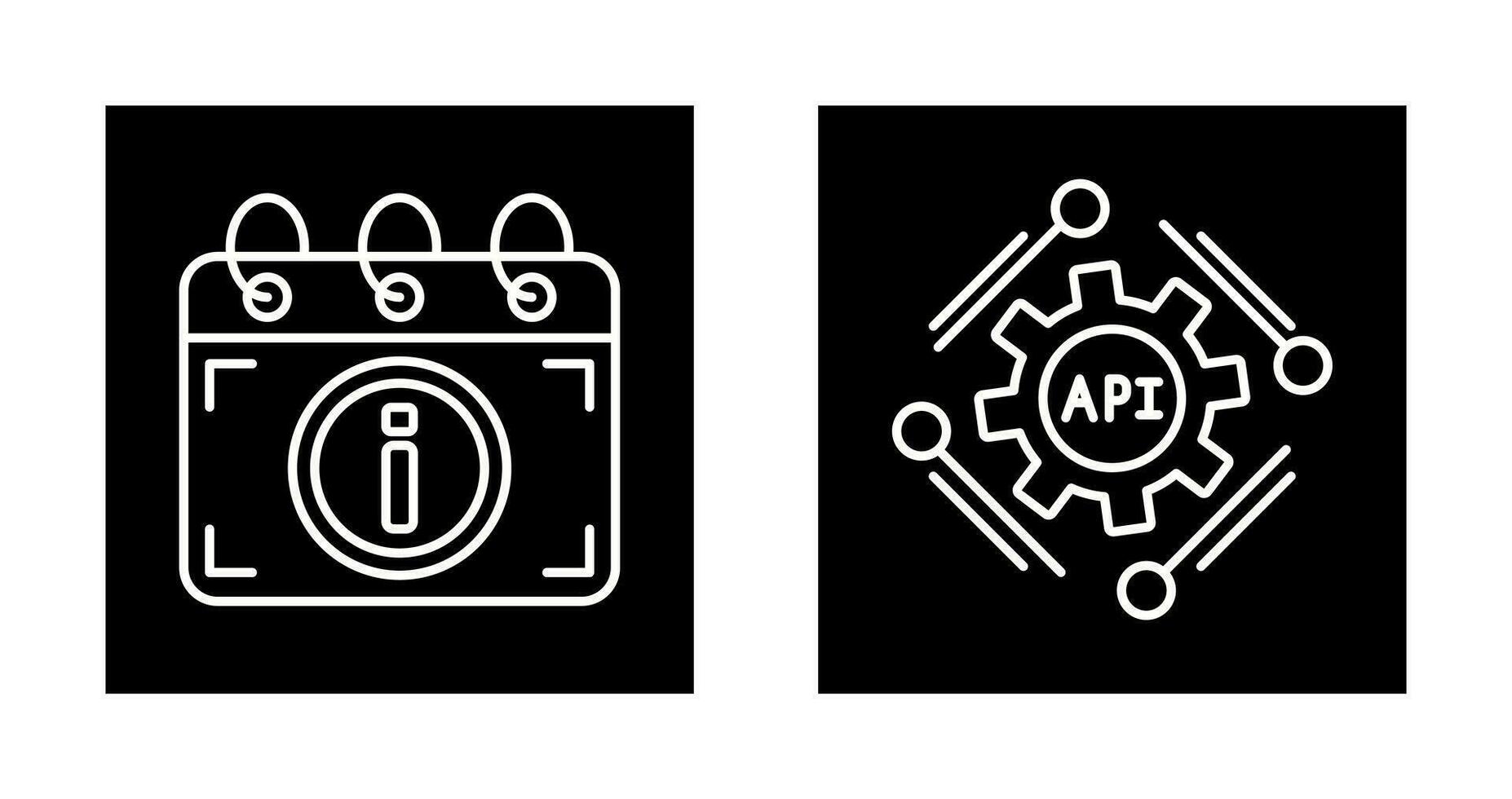 api and calendar Icon vector