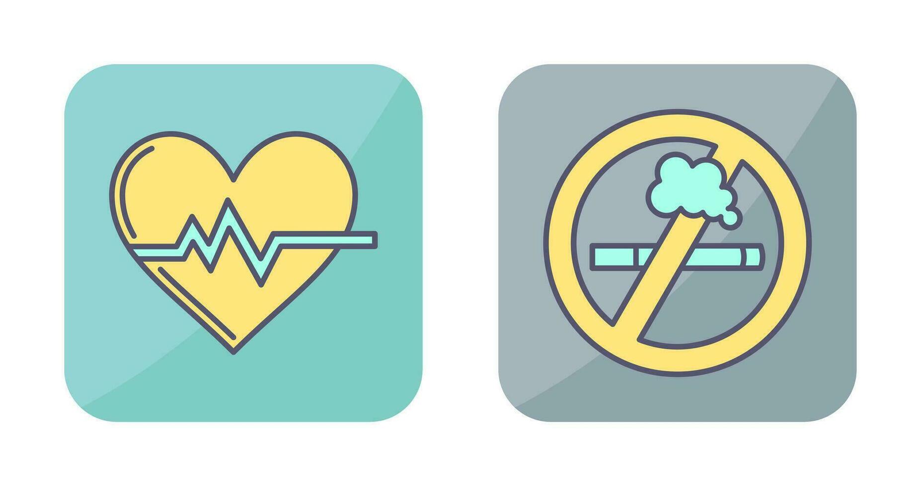 Health and No Smoking Icon vector
