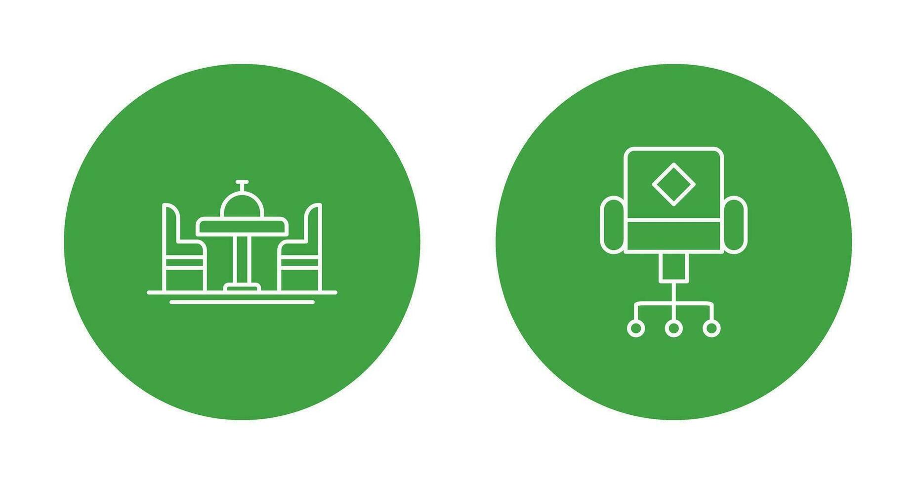 Chair and Dinning Table Icon vector