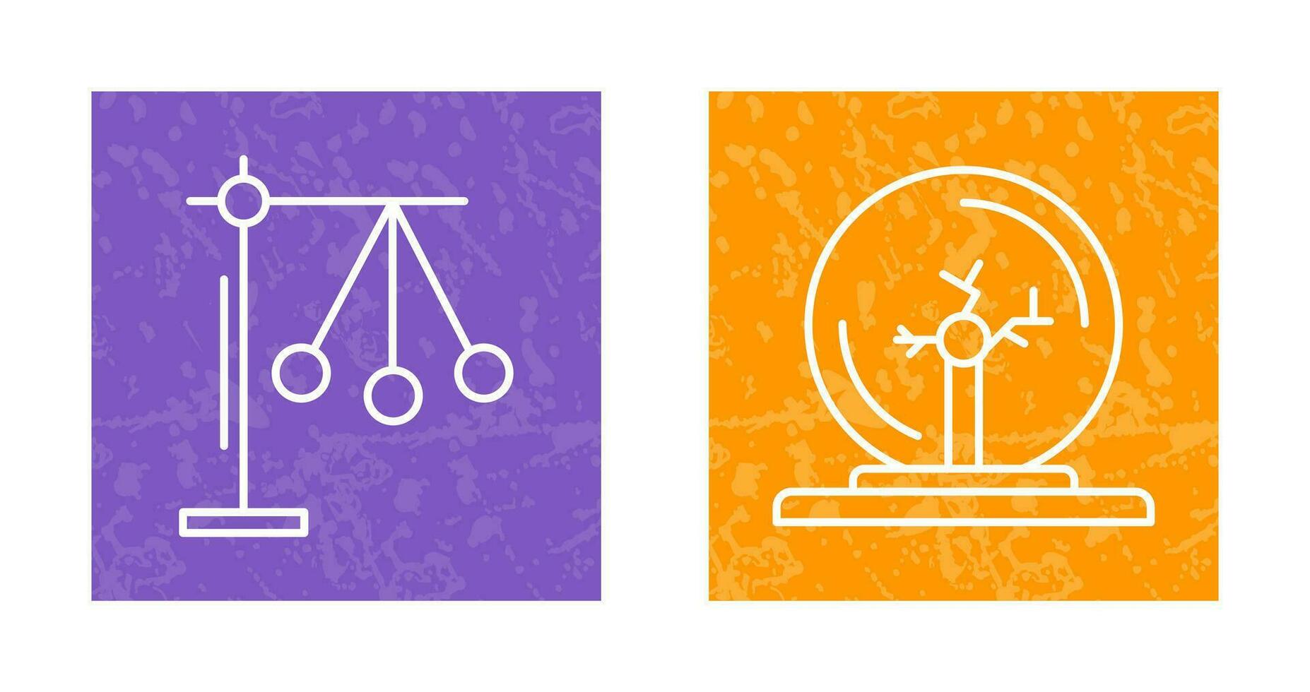 Pendulum and Plasma Ball Icon vector