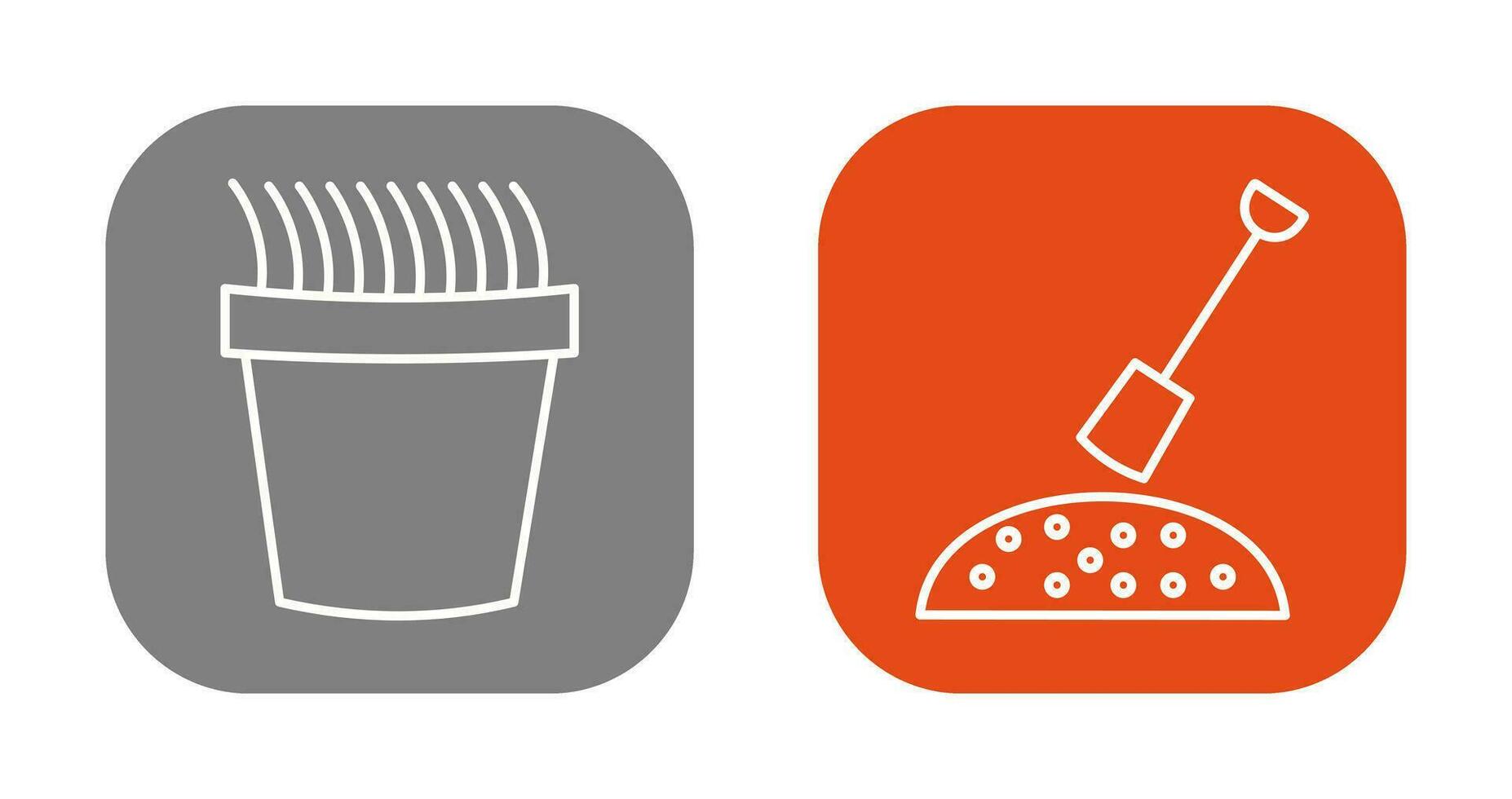 Gress Pot and Gardening Icon vector