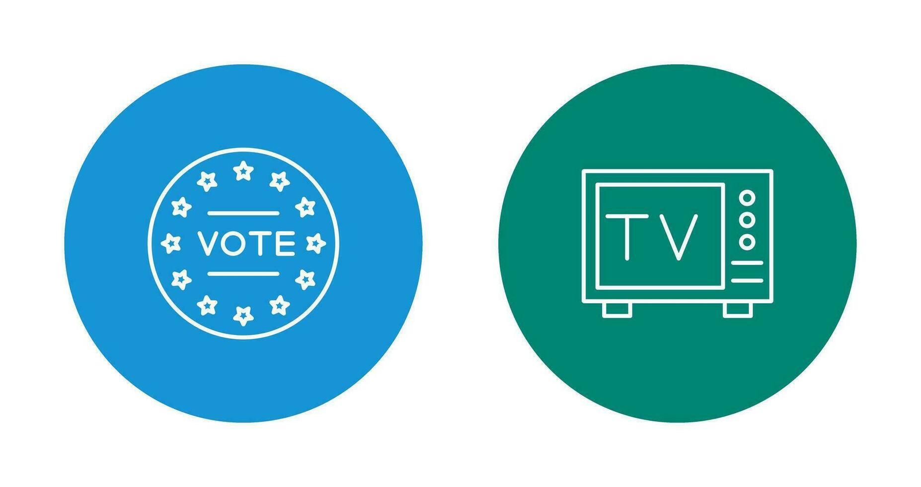 votar y televisión icono vector