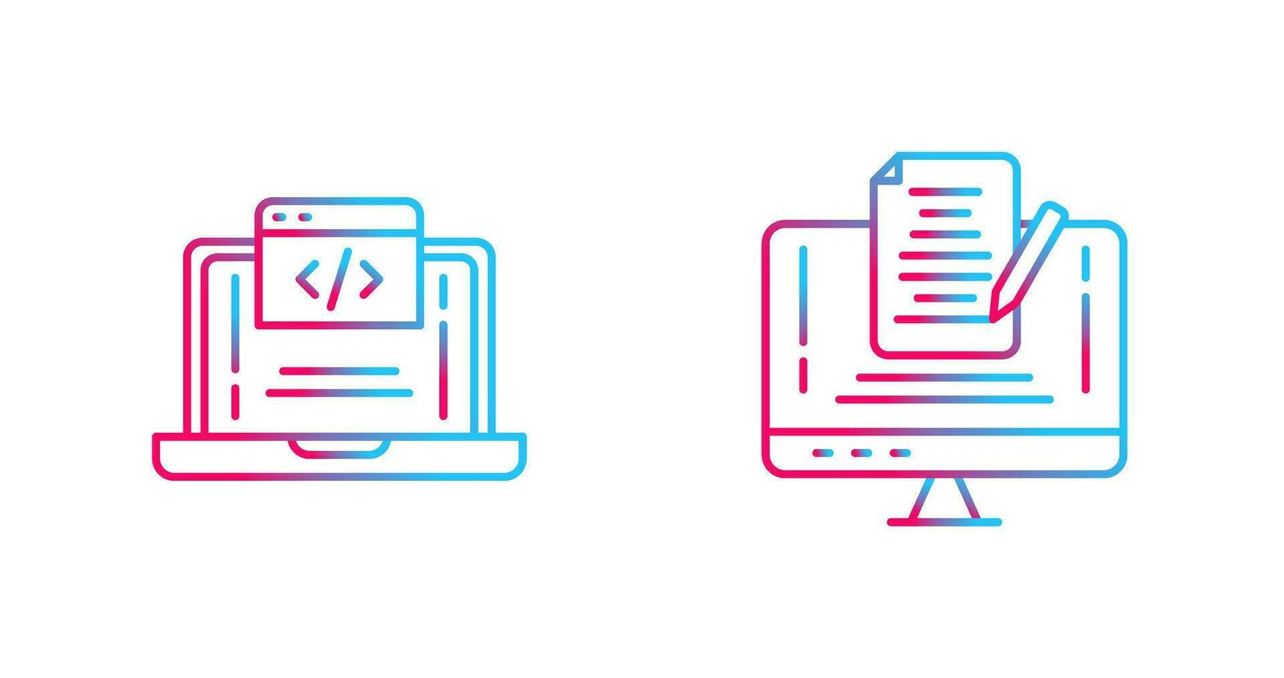 Coding and Note Icon vector