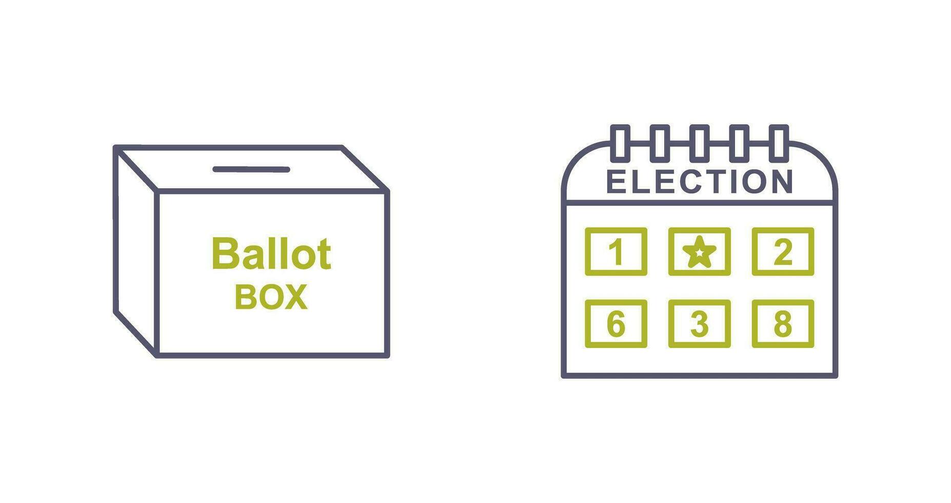 Ballot Box and Election day Icon vector