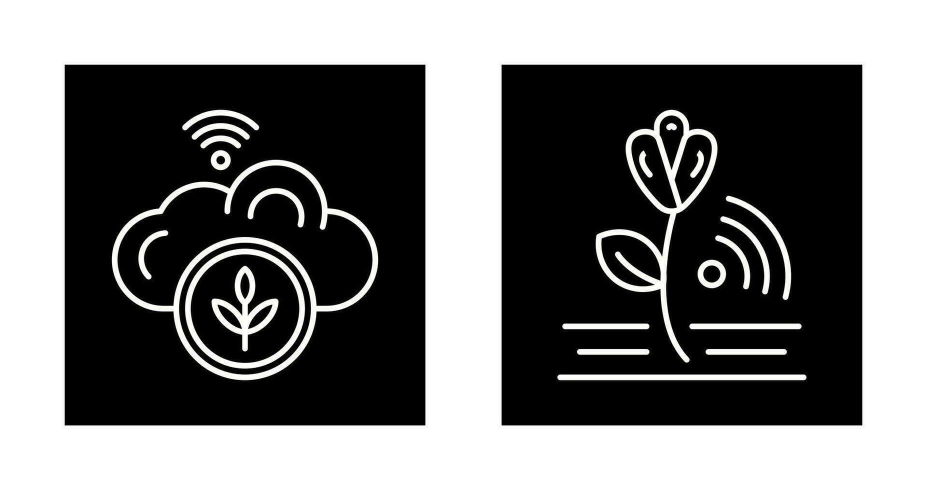 Signal and Flowers Icon vector