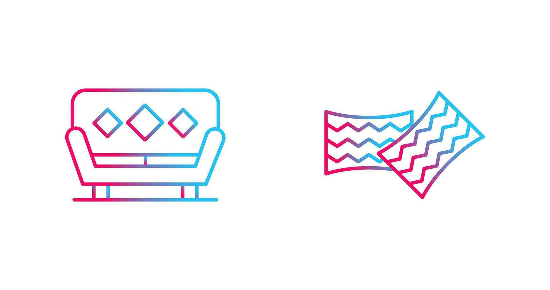 Sofa and Cushions Icon vector