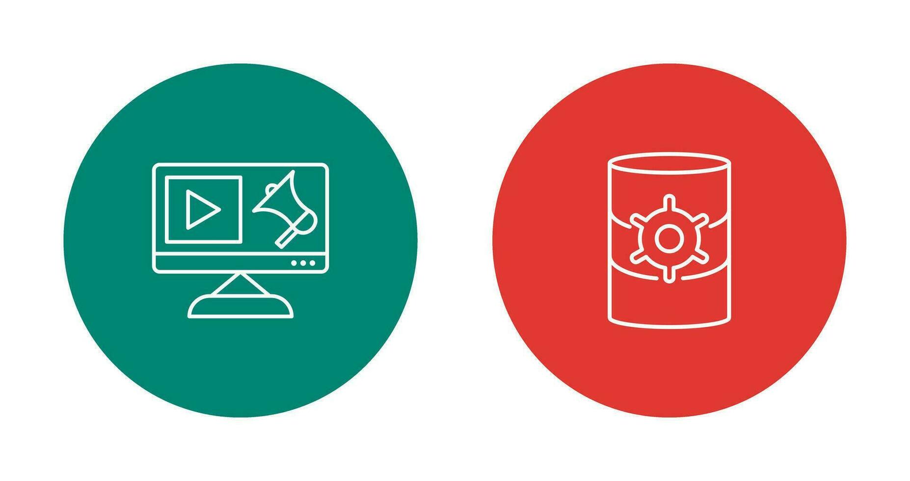 Digital Marketing and Database Management Icon vector
