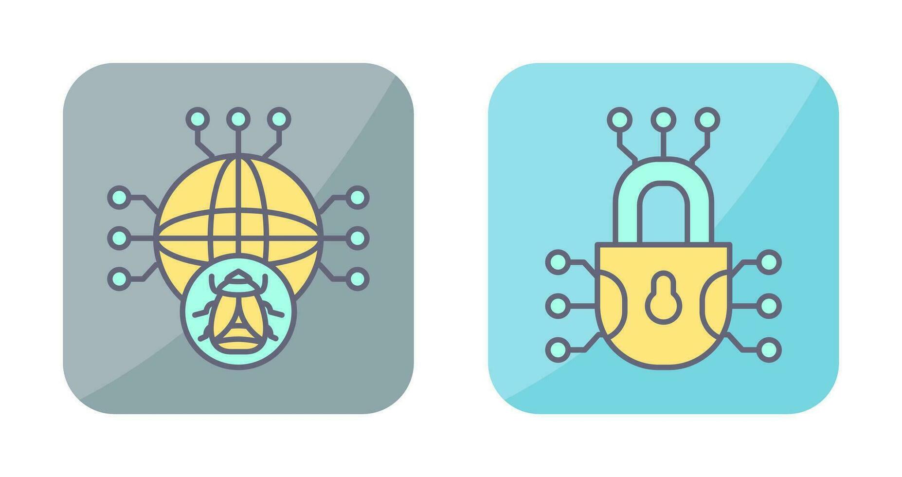 Global Malware and Cyber defence Icon vector