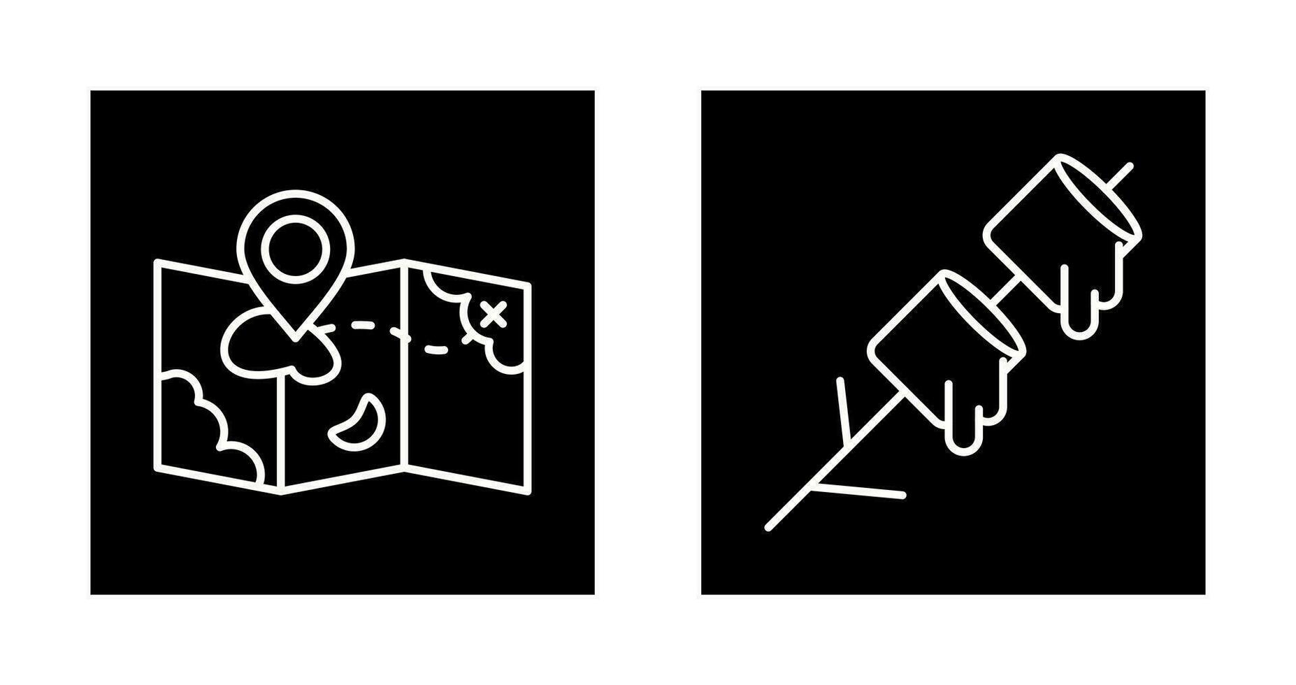 Map and Marshmallows Icon vector