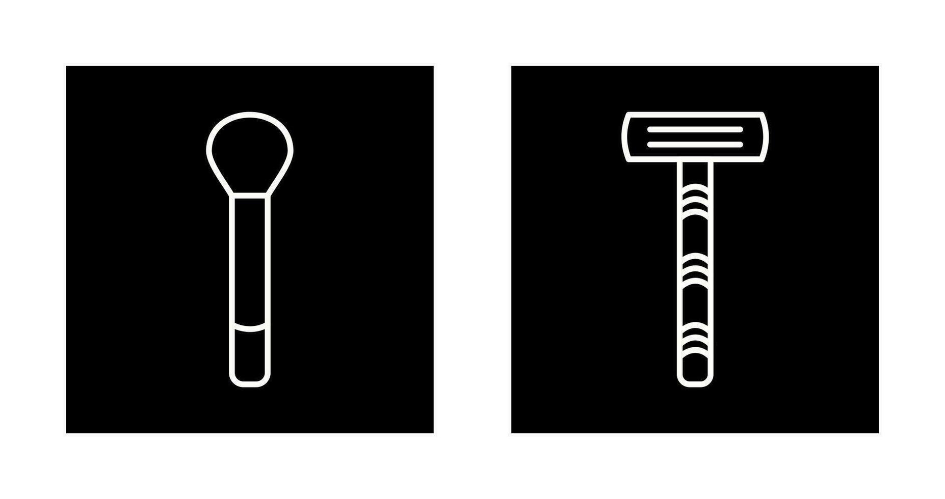 Brush and Razor Icon vector