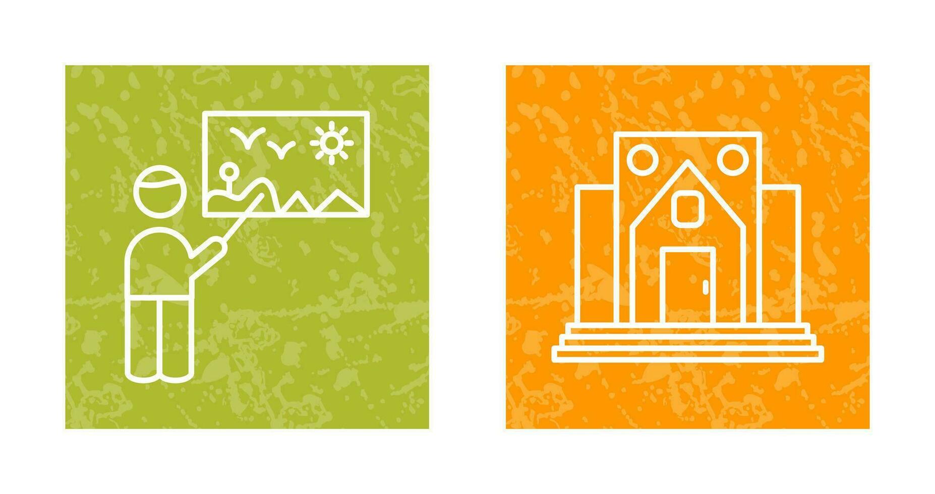 Museum Building and Art Icon vector