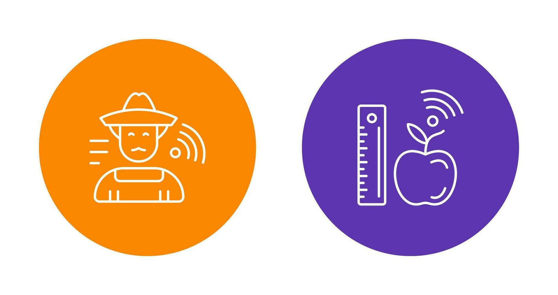 Farmer and Measure and Measure Icon vector