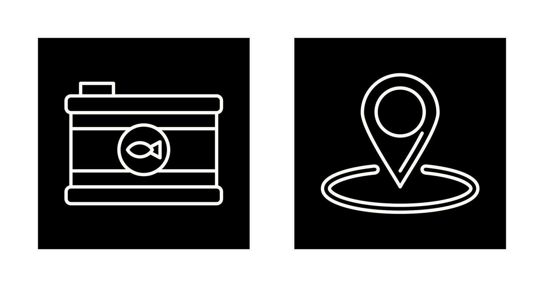 Canned Food and Location Icon vector
