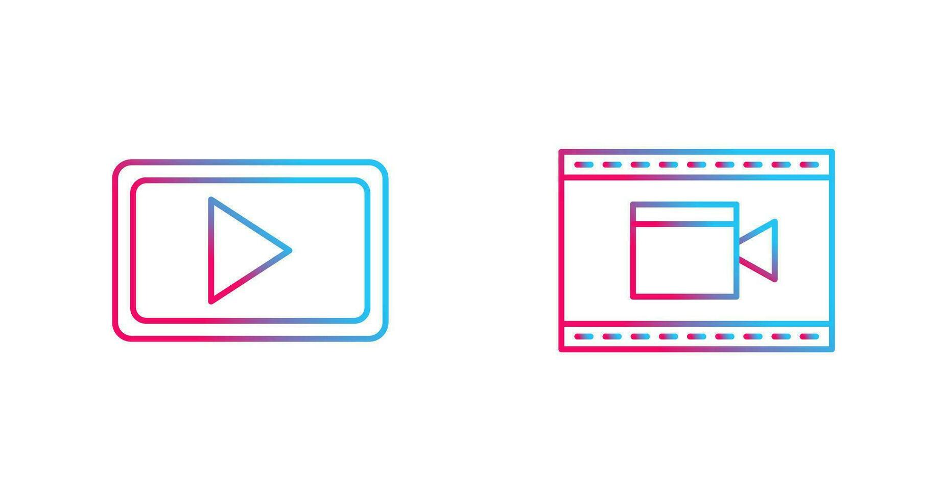 Video Communication and Video and Animation Icon vector