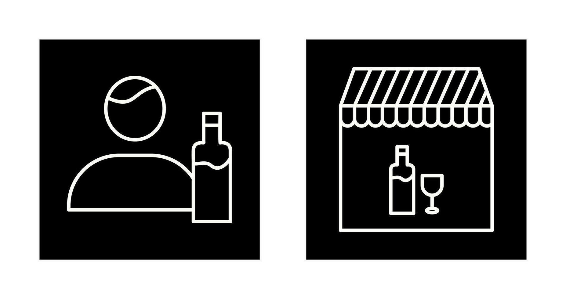 man drink and Cafe bar Icon vector