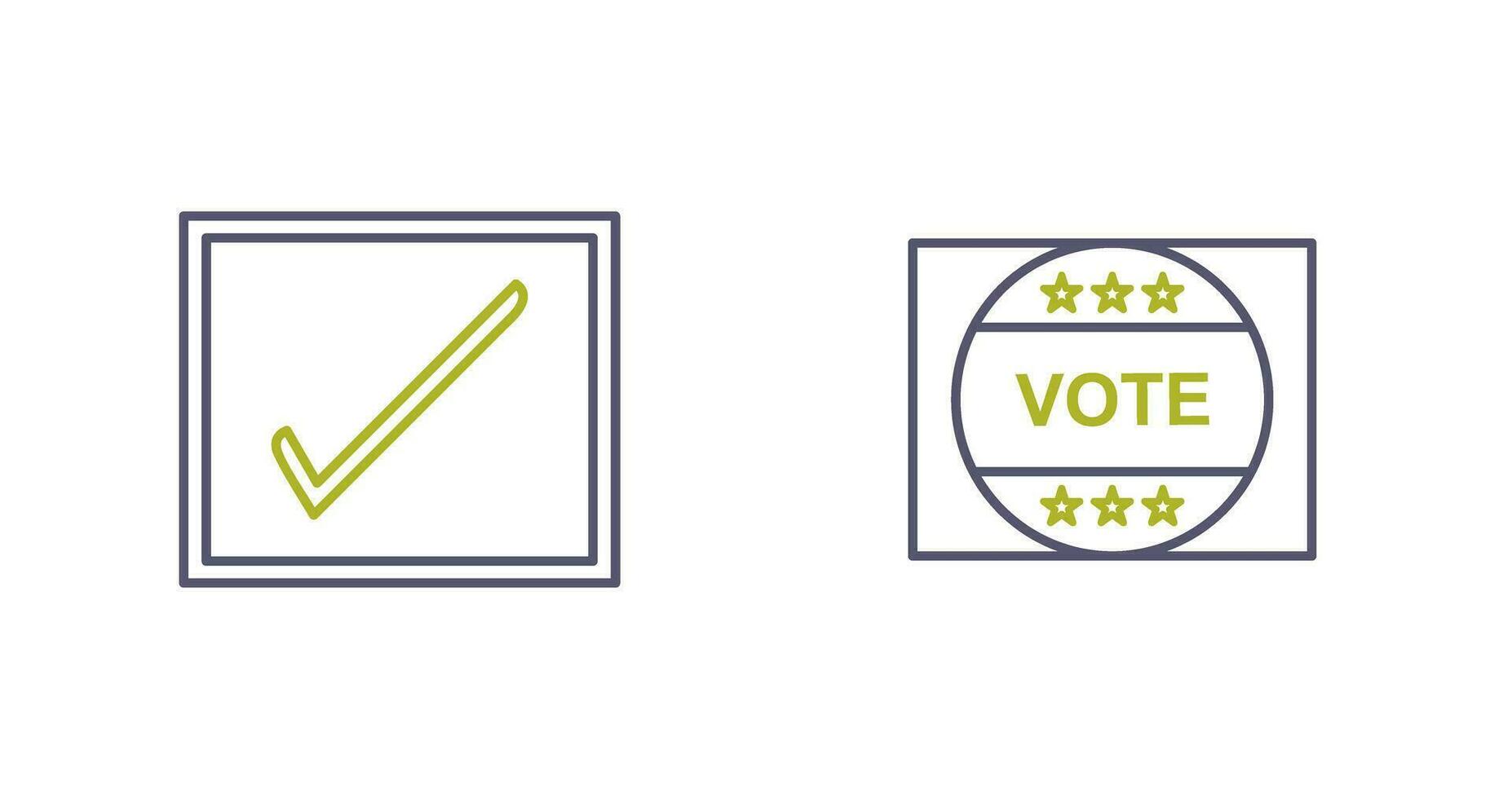 Checkbox and Vote Sticker Icon vector