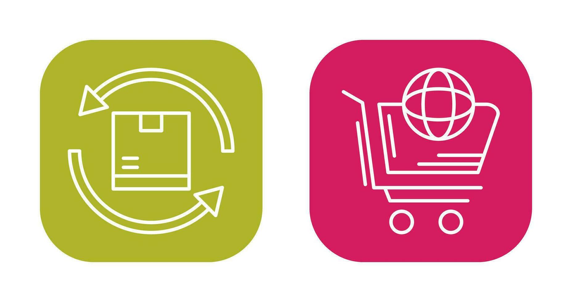 mundo compras y producto icono vector