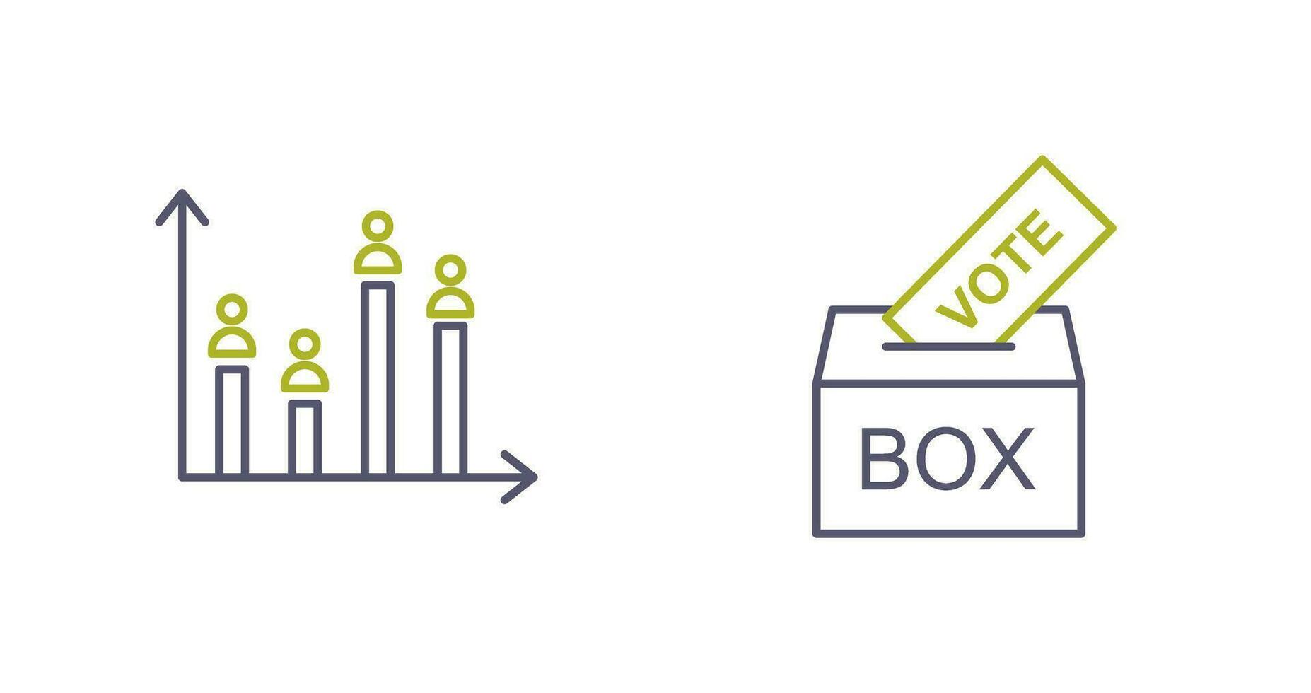 Giing Vote and Candidate and Graph Icon vector