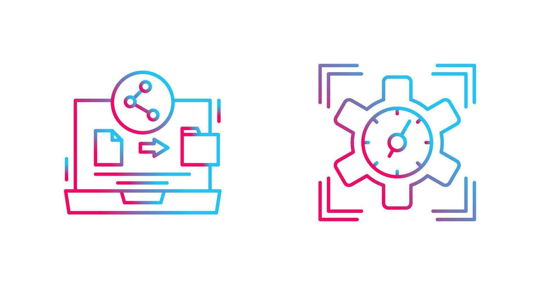 File Share and SEO Performance Icon vector
