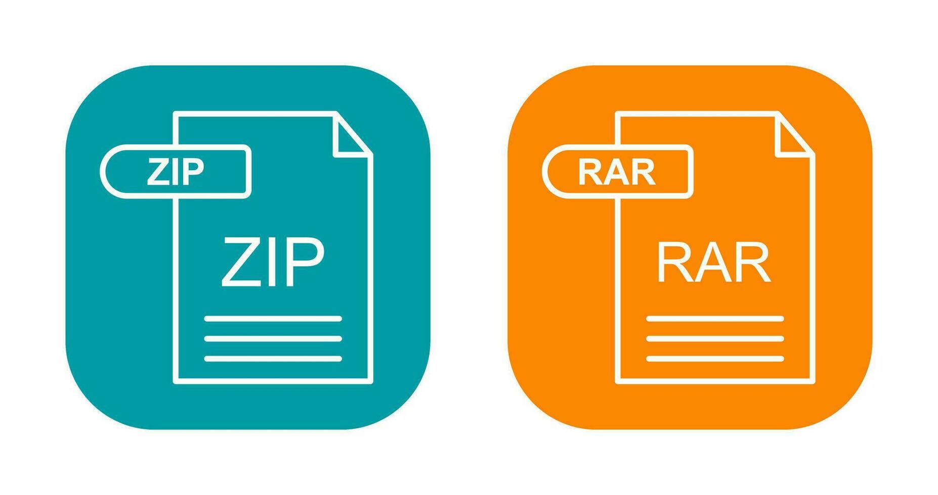 ZIP and RAR Icon vector