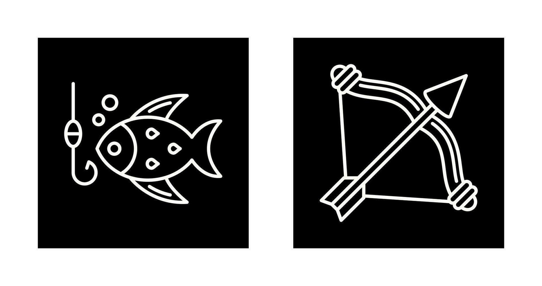 Bow and Fishing Icon vector