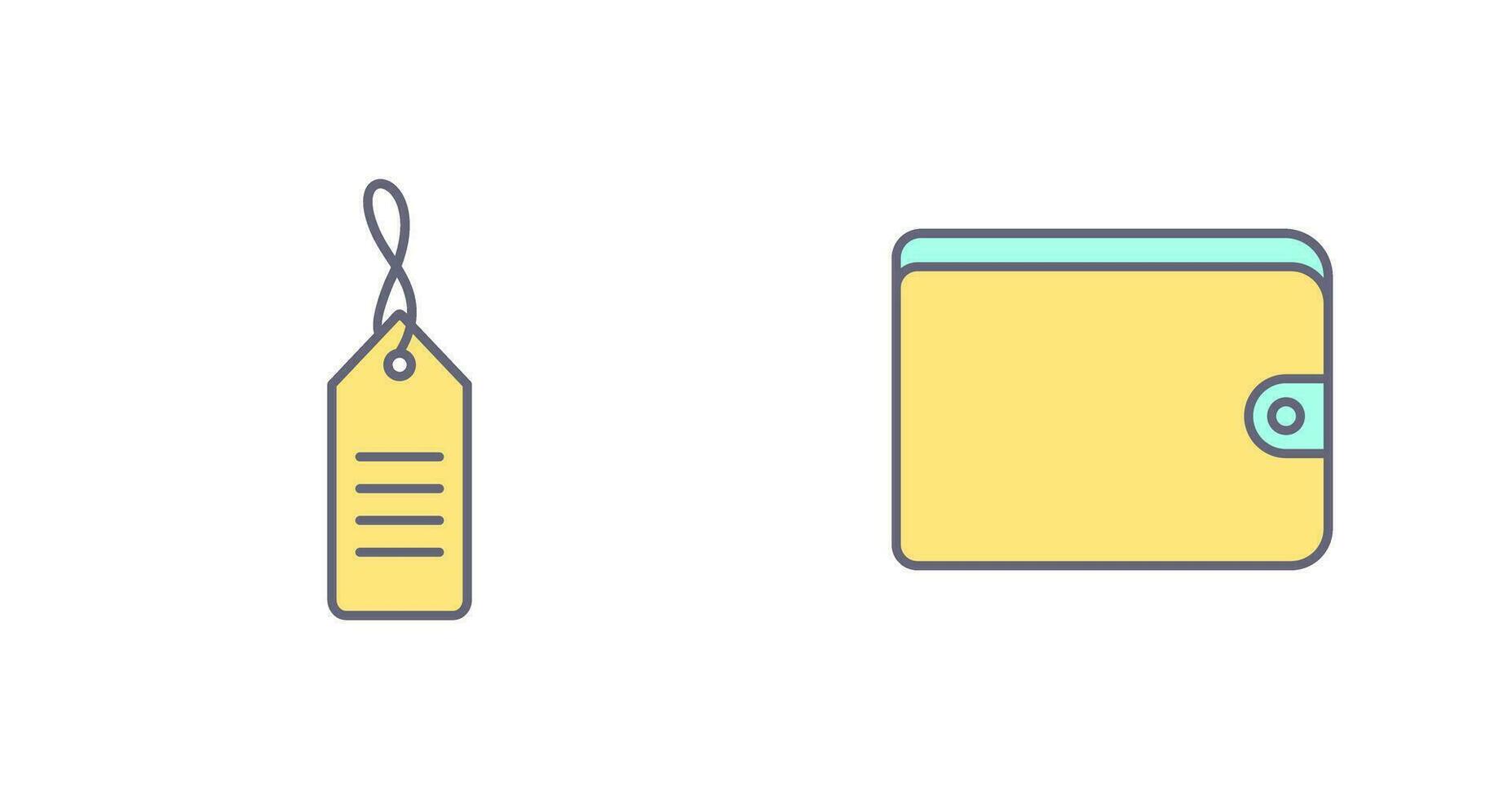 sale tag and wallet  Icon vector