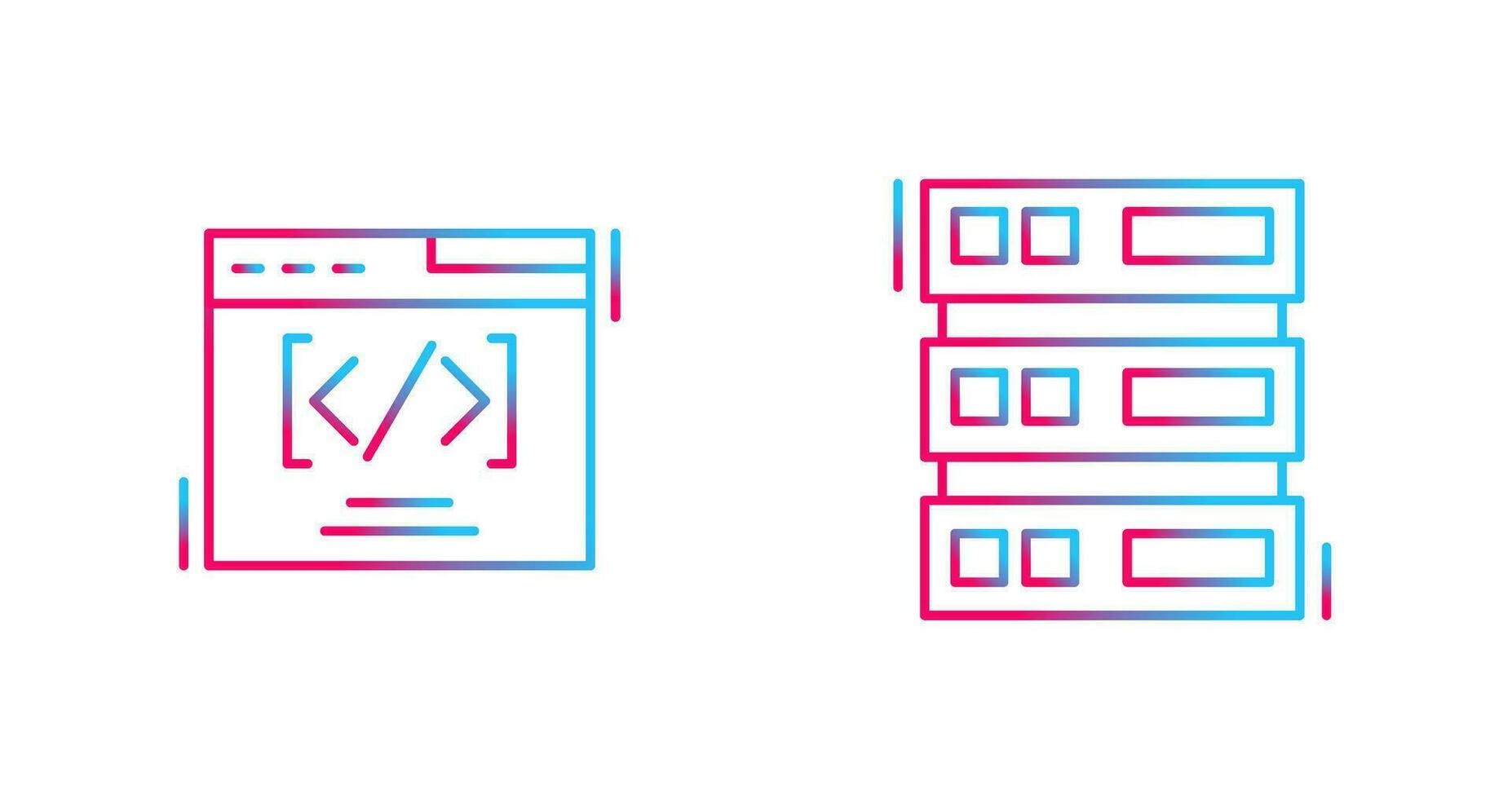 Web Coding ND Server Icon vector