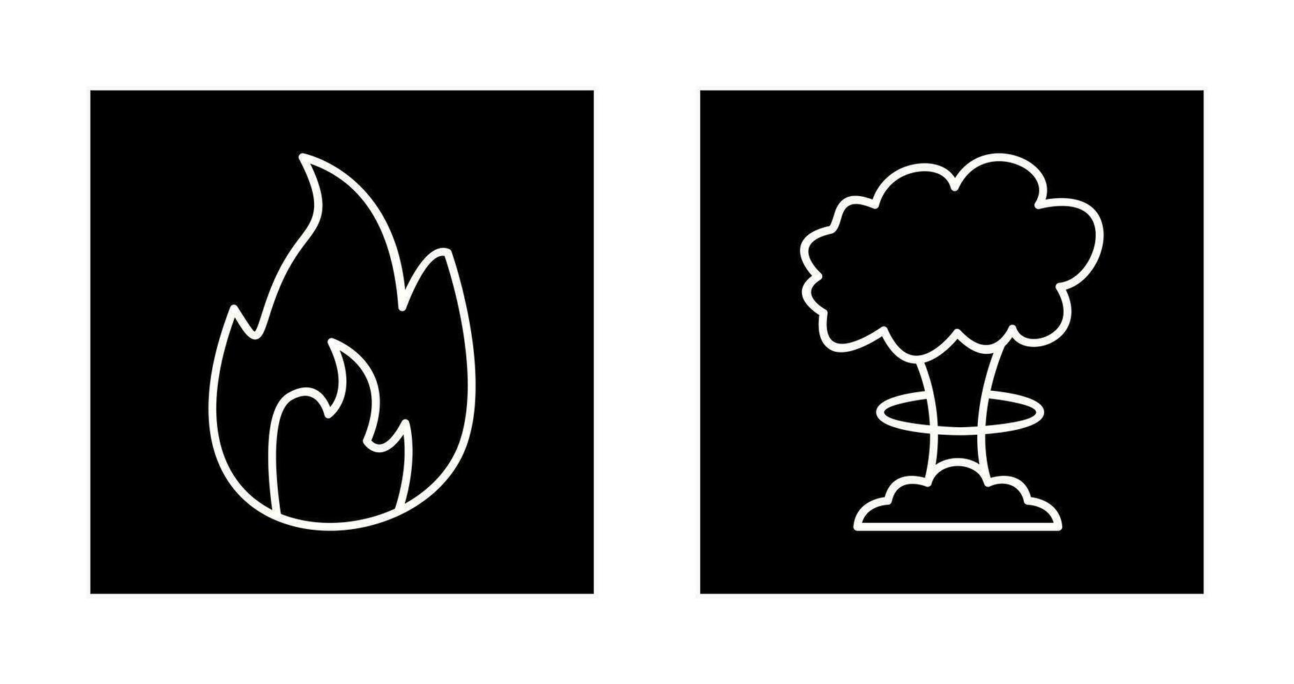 flame and bomb blast Icon vector