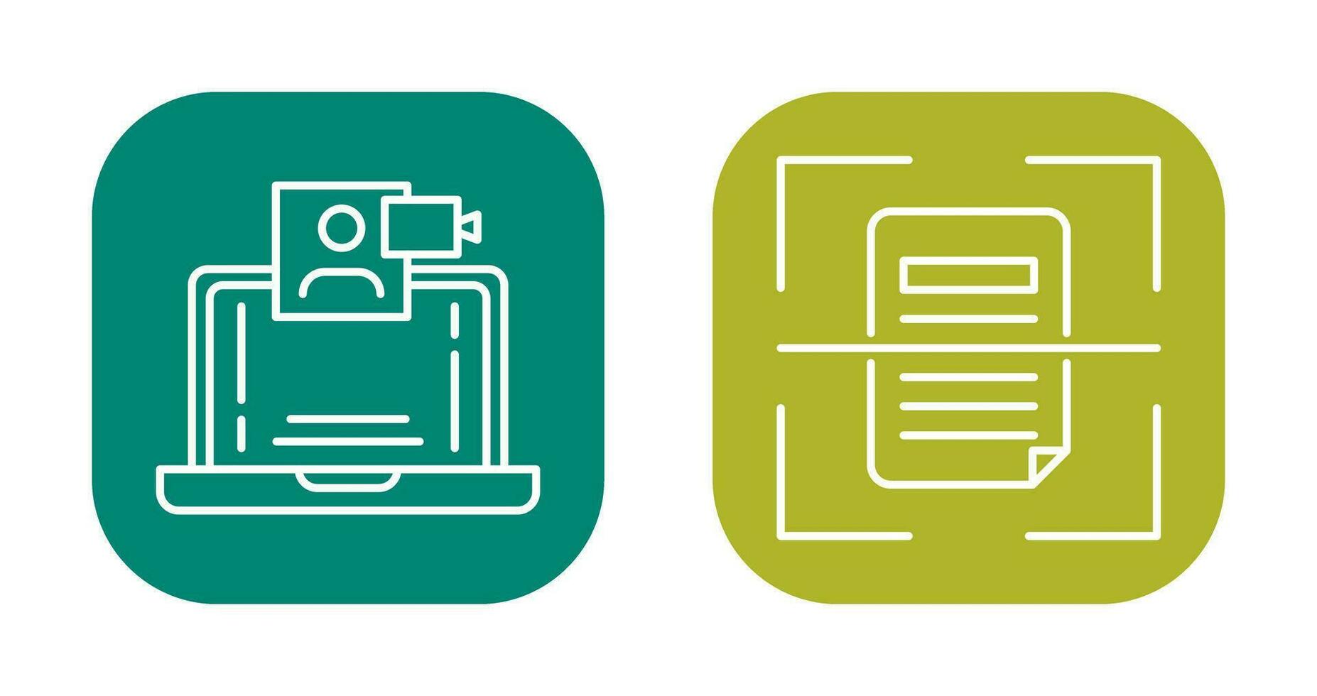 Video Call and Scan Icon vector